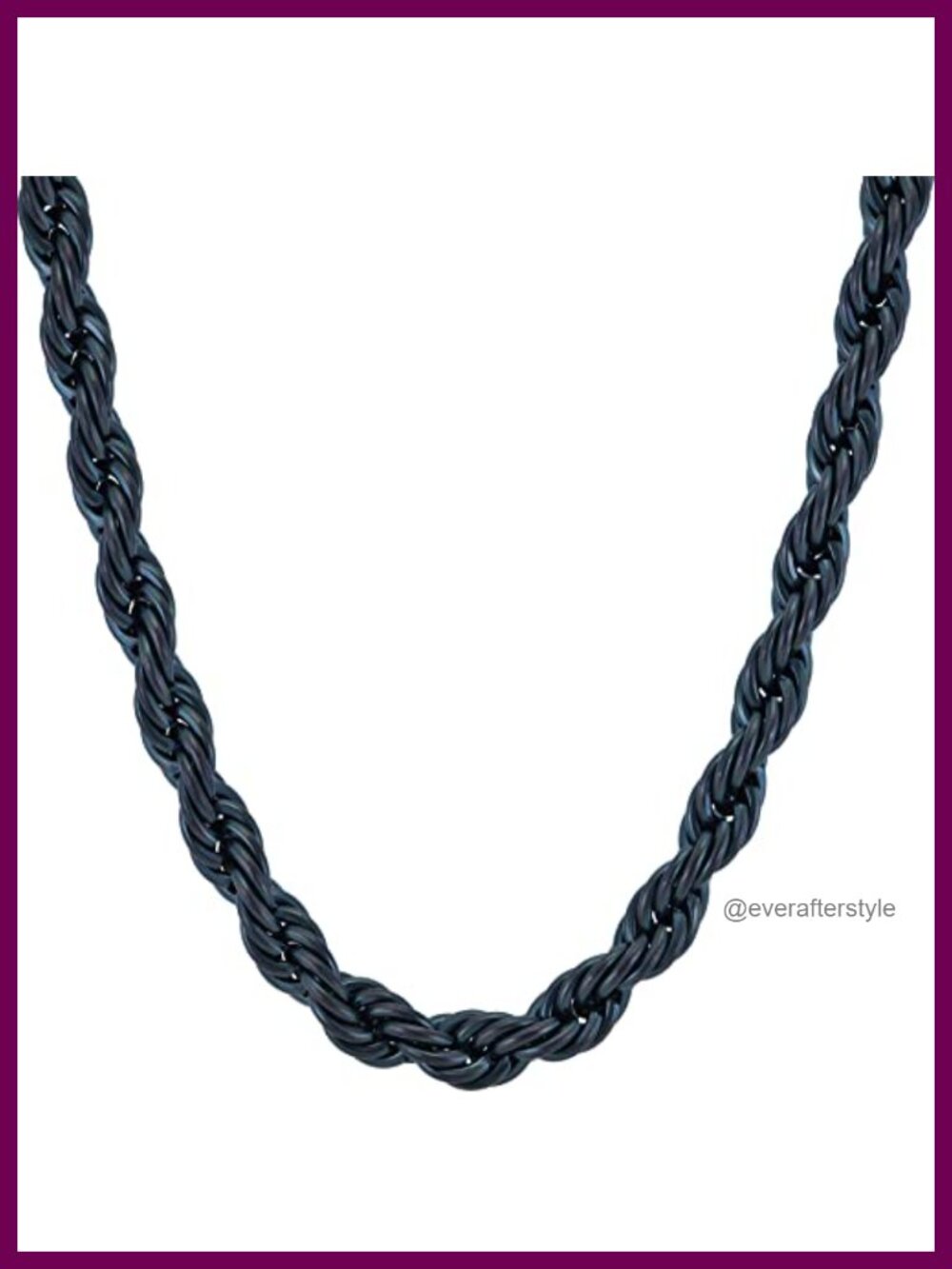 6mm Diamond Cut Rope Chain Necklace Stainless Steel 24k Gold Plated